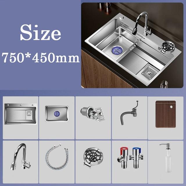 Multiple Size Nano 304 stainless steel kitchen sink - Puritific