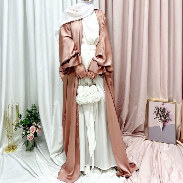 Musulmane Abaya Elegant Satin Dress - Puritific