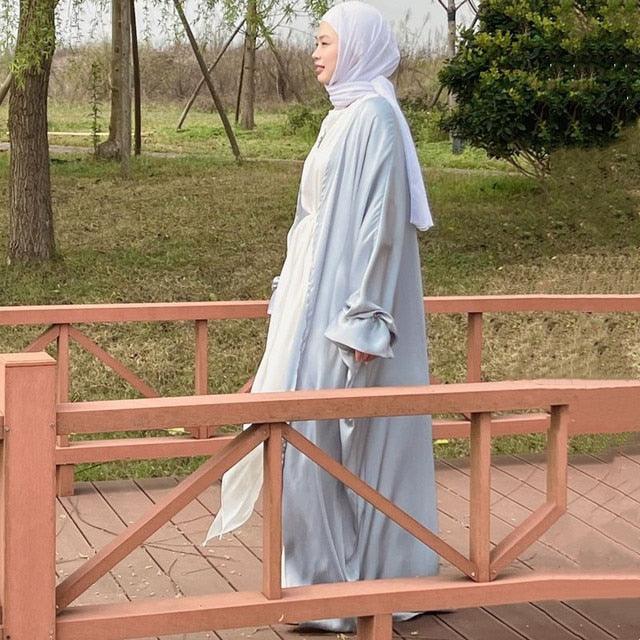 Musulmane Abaya Elegant Satin Dress - Puritific