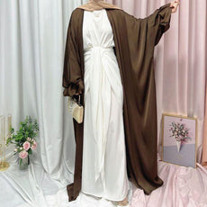 Musulmane Abaya Elegant Satin Dress - Puritific