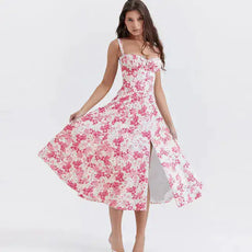 Summer Floral A-line Dress - Puritific