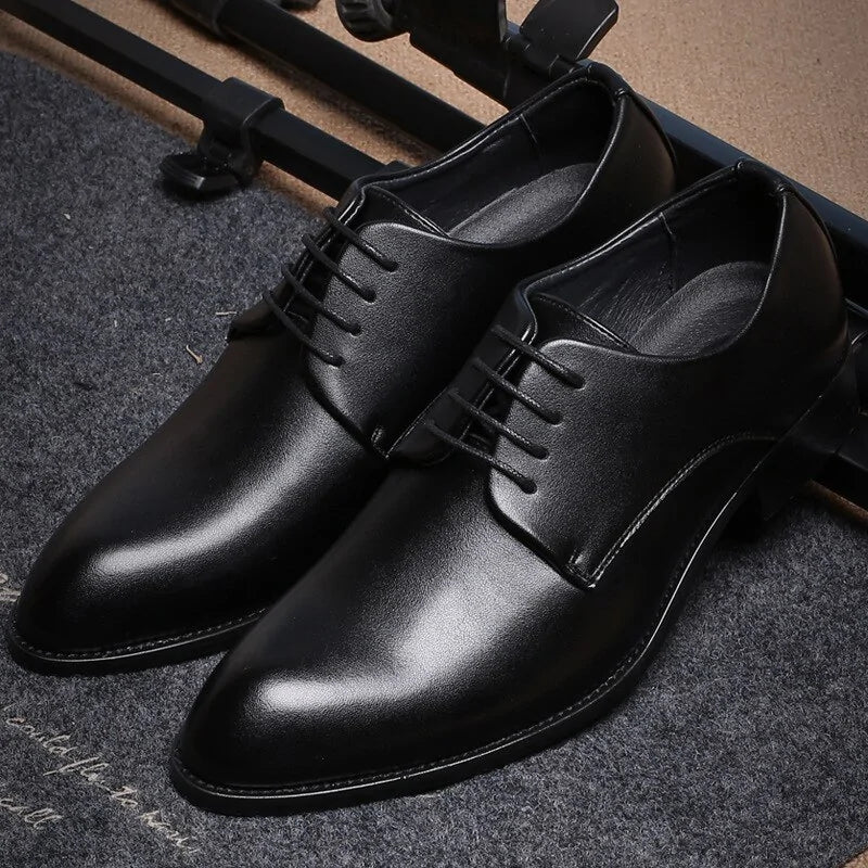 Black Leather Formal Business Shoe - Puritific