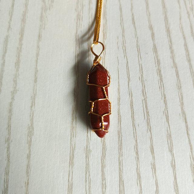 Natural Stone Pendant Necklace - Puritific