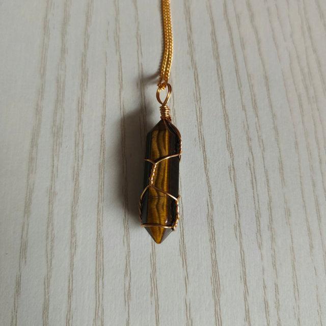 Natural Stone Pendant Necklace - Puritific