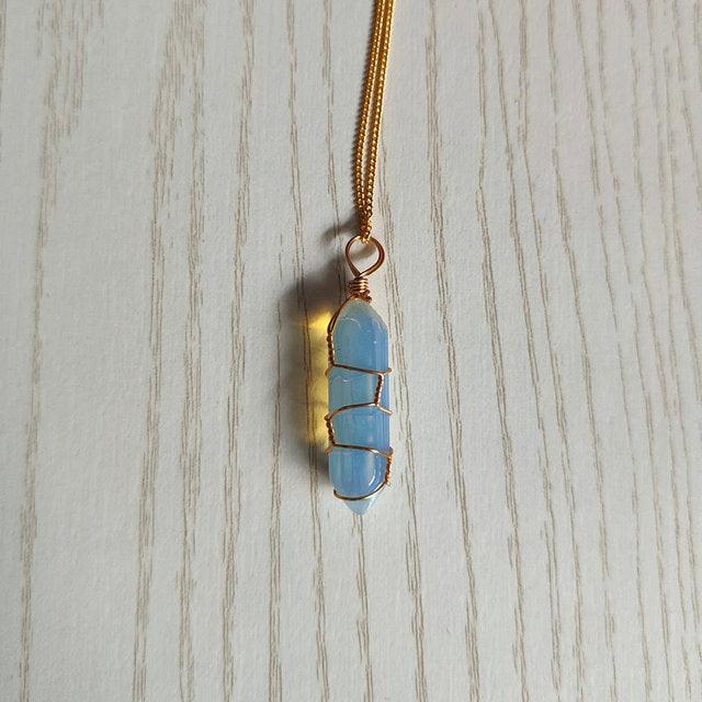 Natural Stone Pendant Necklace - Puritific