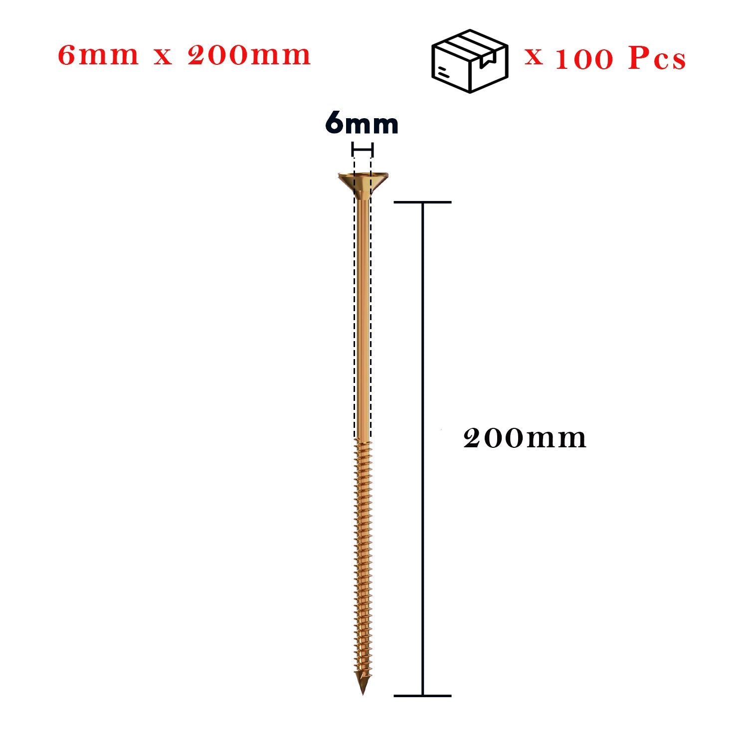 Self-Tapping Flat Countersinking Head Wood Screws~5382-18