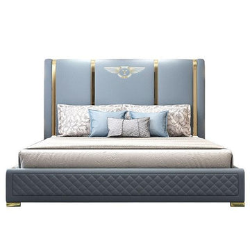 bed without mattress (blue)