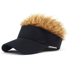 Novelty Baseball Cap Fake Hair Visor - Puritific