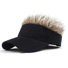 Novelty Baseball Cap Fake Hair Visor - Puritific