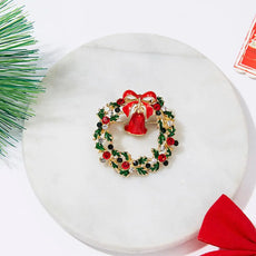 Lovely Xmas Enamel Brooch Pin - Puritific