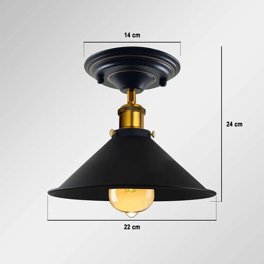 Semi flush mount cone shade Ceiling Light ~ 5176-1