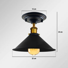 Semi flush mount cone shade Ceiling Light ~ 5176-1