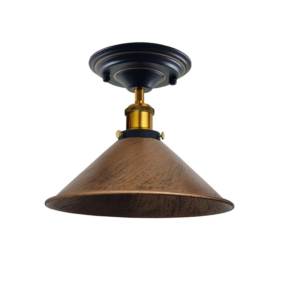 Semi flush mount cone shade Ceiling Light ~ 5176-6