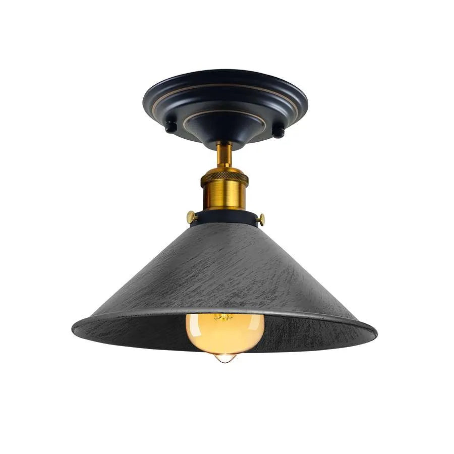 Semi flush mount cone shade Ceiling Light ~ 5176-7