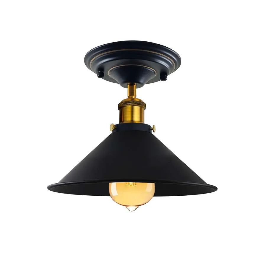 Semi flush mount cone shade Ceiling Light ~ 5176-13