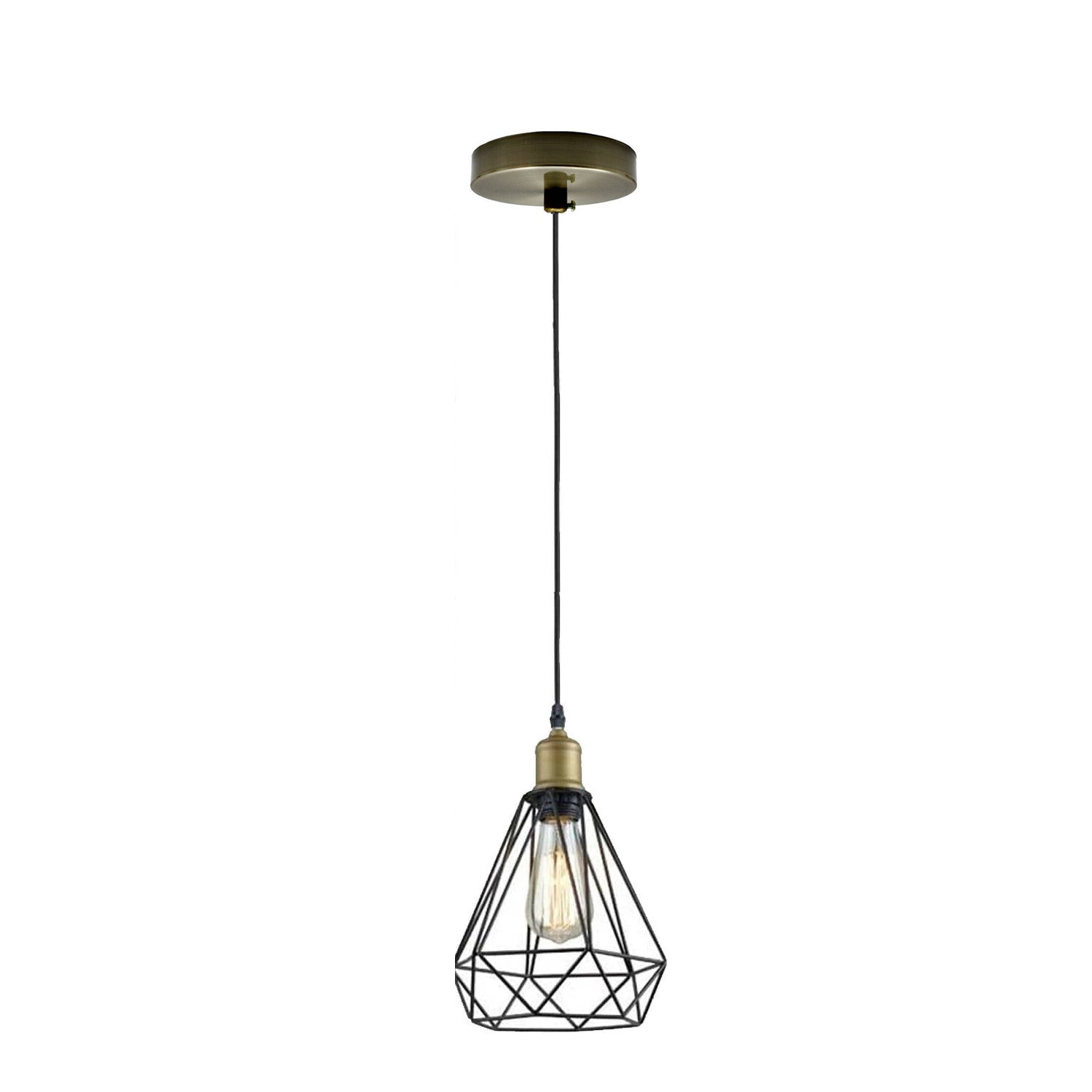 Vintage Industrial Retro Suspended 3 Head Ceiling Pendant Light Lampshade Light~2063-8