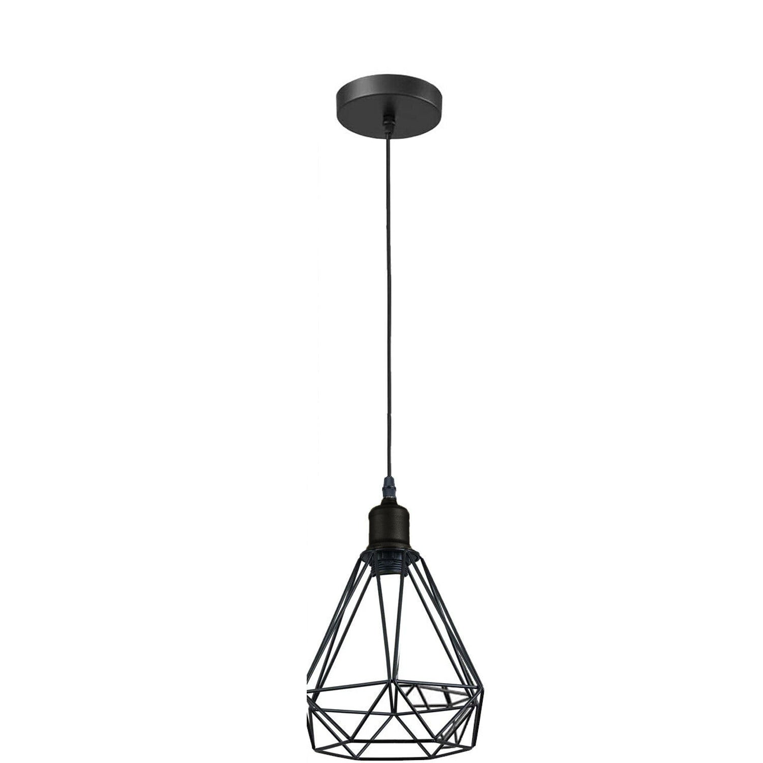 Vintage Industrial Retro Suspended 3 Head Ceiling Pendant Light Lampshade Light~2063-10