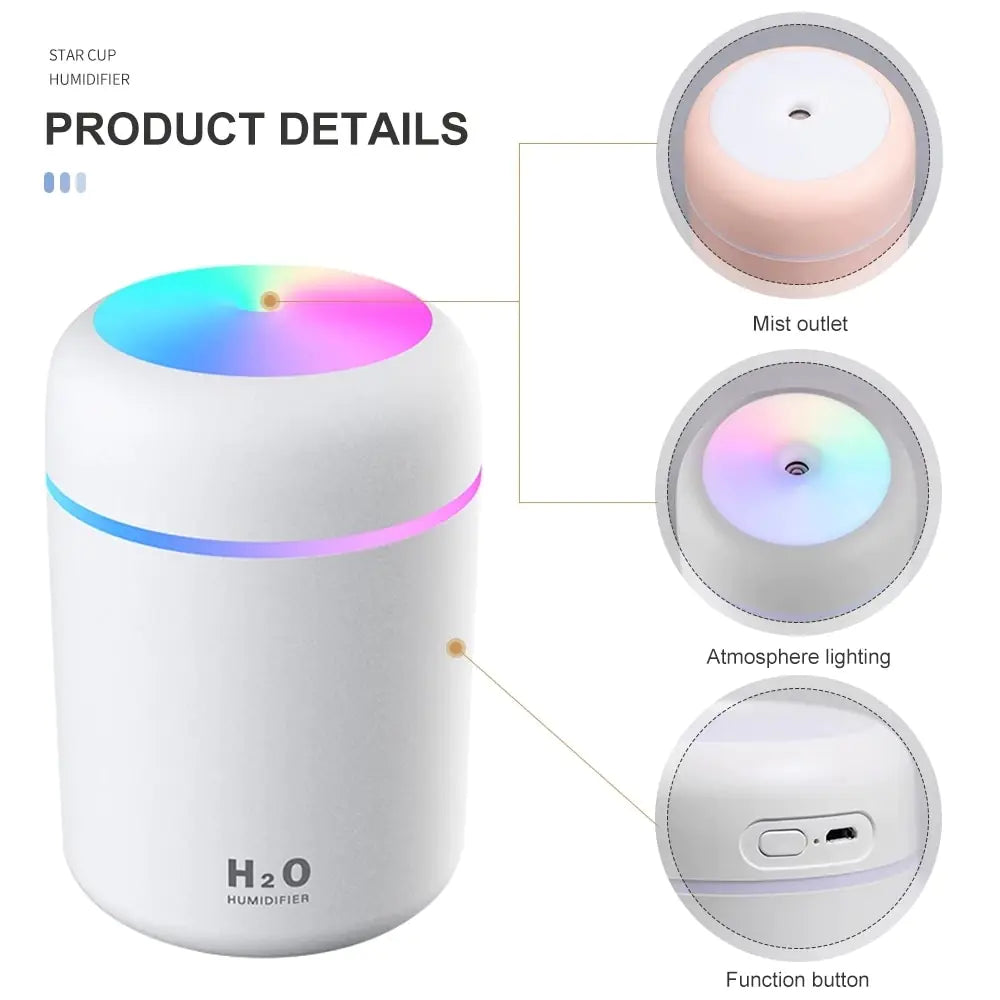 Colorful Cup Humidifier Mini Aroma Diffuser With Cool Mist - Puritific