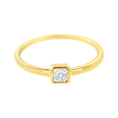 14K Yellow Gold Plated .925 Sterling Silver 1/20 cttw Miracle Set Diamond Promise Ring (J-K Color, I1-I2 Clarity) - Puritific