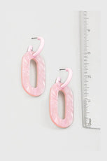 Retro Oval Drop Acrylic Glitter Earrings