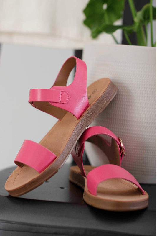 Pink Buckle Sandals - Puritific