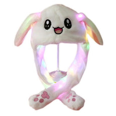 Plush Hat with Movable Ears and LED Light - Funny Soft Toy - Puritific