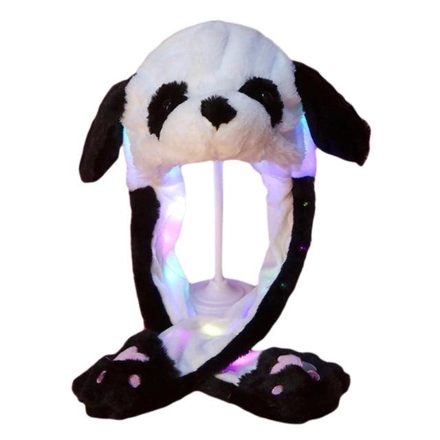 Plush Hat with Movable Ears and LED Light - Funny Soft Toy - Puritific