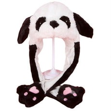 Plush Hat with Movable Ears and LED Light - Funny Soft Toy - Puritific