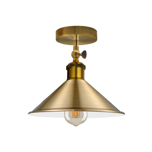 adjustable semi Flush Mount Metal ceiling Light Pendant Light Cone Shade~5132-0