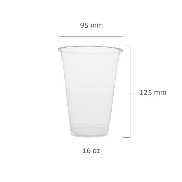 PP Clear Cups 95mm 500cc (16 oz) 2000 cups. Perfect for cup sealing machine and/or dome and flat lids.-2