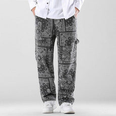 Printed Men's Loose Pants - Puritific