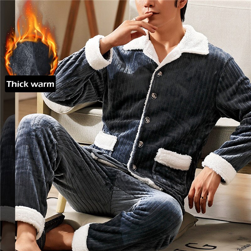 Warm Flannel Pajamas Sets - Puritific