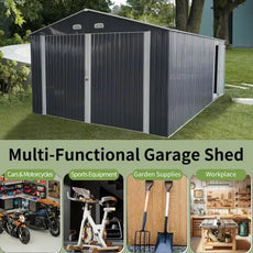 Spacious Outdoor Storage Shed This 13  20FT Outdoor Storage Shed Offers A Generous 250 Square Feet Of Floor Space, Perfect For Storing Trucks, Cars, Large Tools, And Lawn Equipment. With Double Front