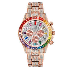 Rainbow Diamond Quartz Watch - Puritific