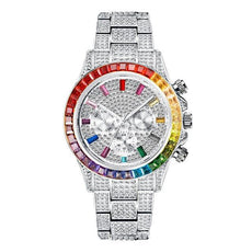 Rainbow Diamond Quartz Watch - Puritific