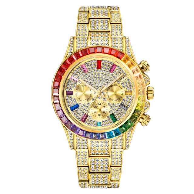 Rainbow Diamond Quartz Watch - Puritific