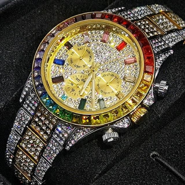 Rainbow Diamond Quartz Watch - Puritific