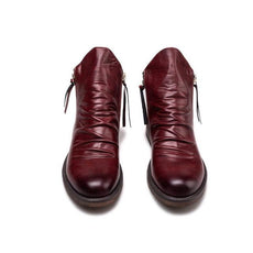 Retro Ankle Non-Slip Leather Boots Men - Puritific