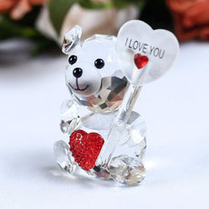 Romantic Bear Crystal Figurine - Puritific