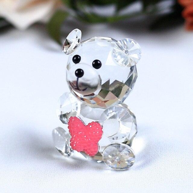 Romantic Bear Crystal Figurine - Puritific