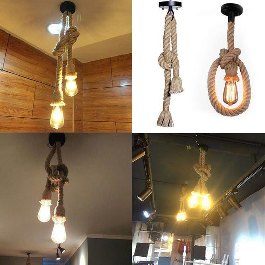 Vintage Rope Pendant Lights~3169-0