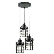 Cluster 3 light Ceiling Metal Cage Pendant Light. ~5313-9