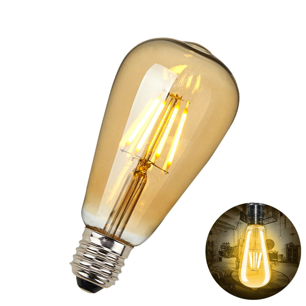 10 Pack ST64 E27 8W Dimmable Retro Classic LED Filament Bulbs~4174-3