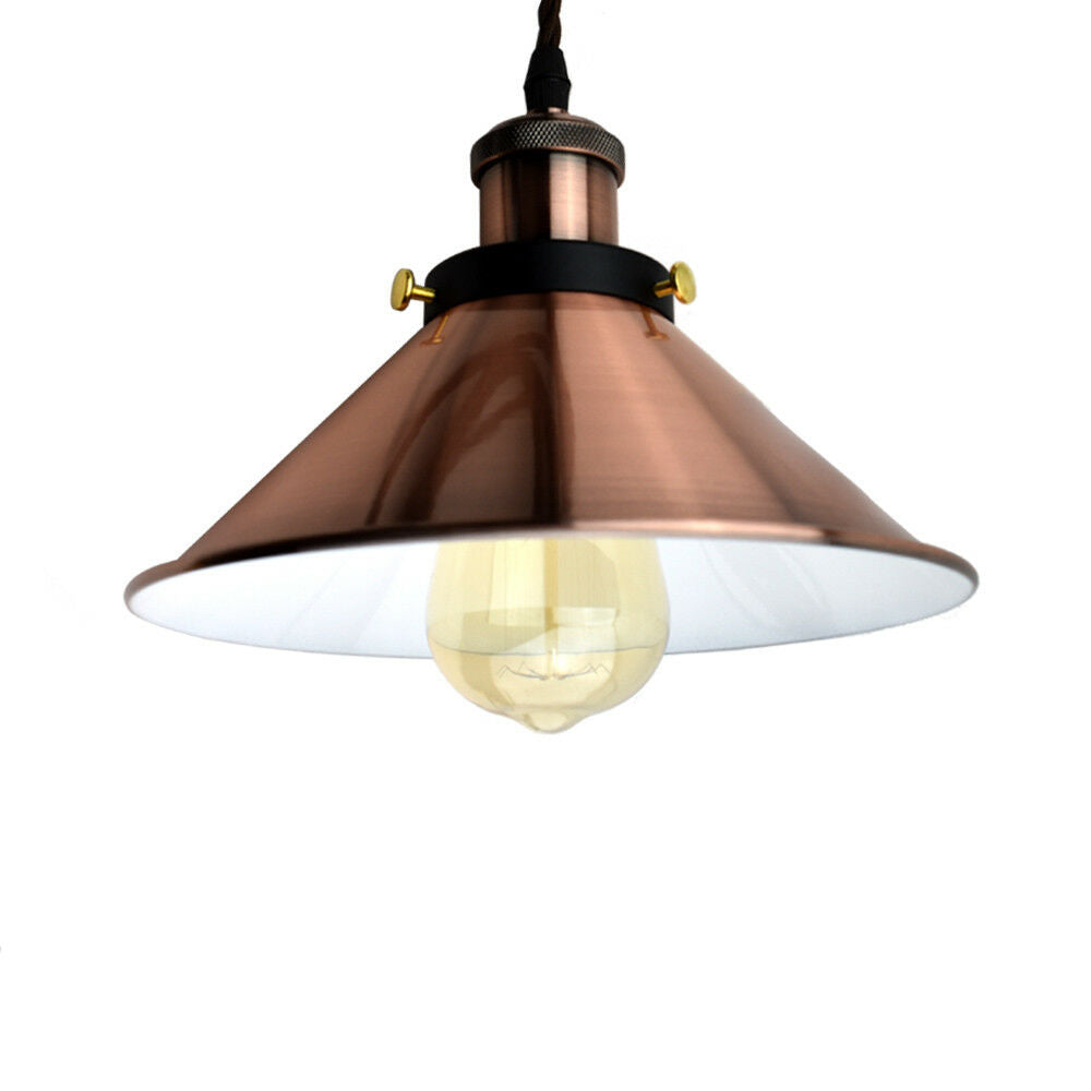 Cone Shade Pendant Light Copper Ceiling Hanging Pendant Lamp ~3379-3