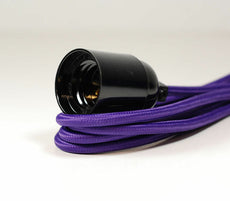 Purple 2m Plug In Pendant Set Flex Cable With Holder~3110-1