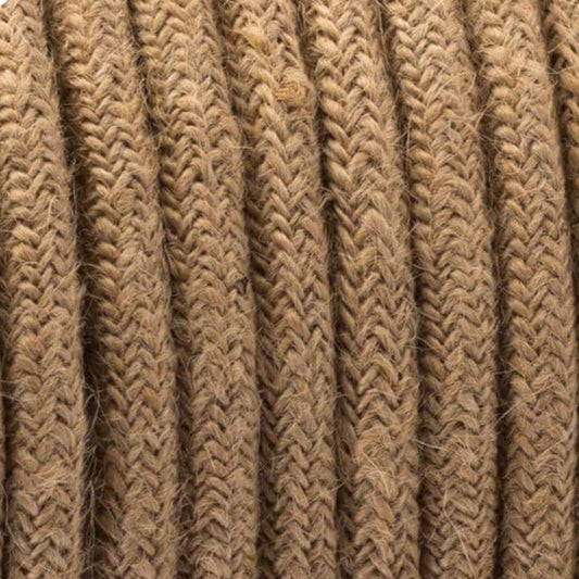 10m 3 core Round Vintage Braided Fabric Hemp Cable Flex 0.75mm~4611-0