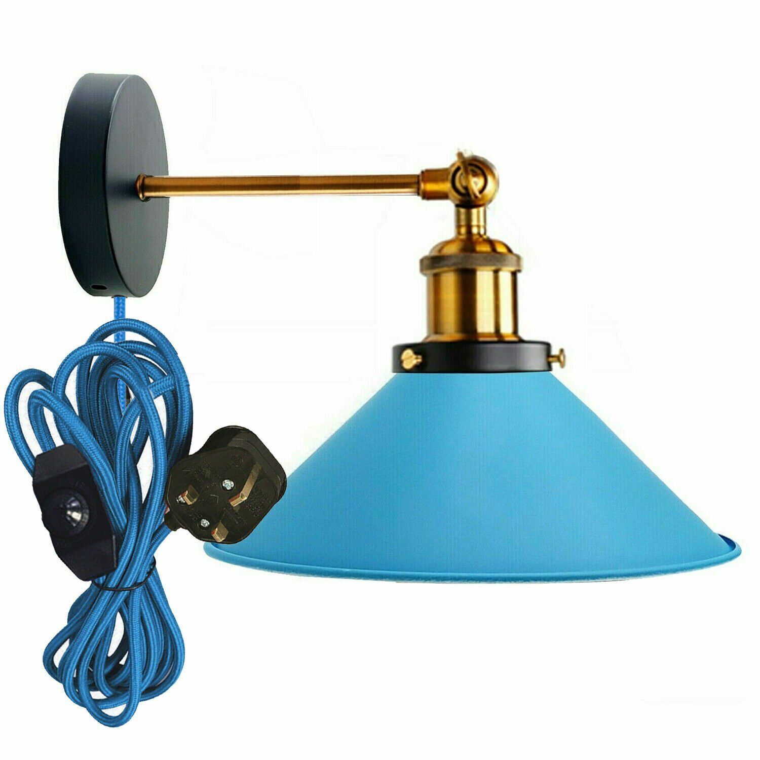 Plug In Wall Light Indoor Wall Lamp With Dimmer Switch Metal E27~5258-6