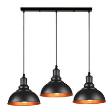 3 light Black Industrial Hanging Ceiling Pendant Lights~5264-3