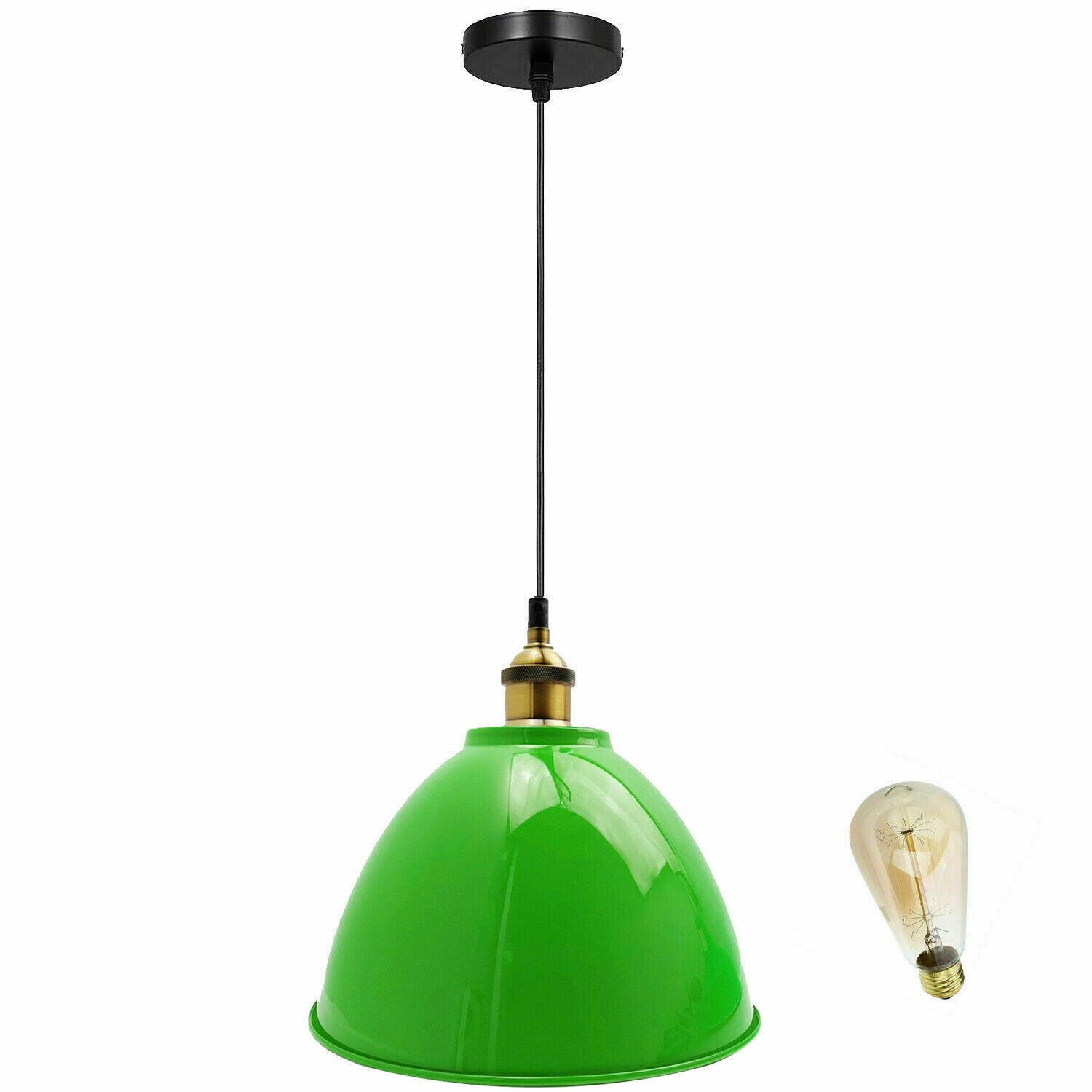 Vintage Industrial Metal Hanging Light green Shade Ceiling Pendant Light~4485-4