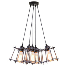 Vintage Industrial Retro Ceiling Light Cage Loft Chandelier Pendant Light Lamp~2143-2